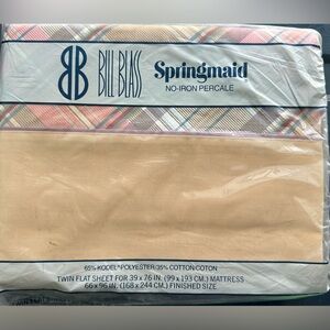 Vintage Bill Blass No-Iron Percale Twin Flat Sheet - NWT